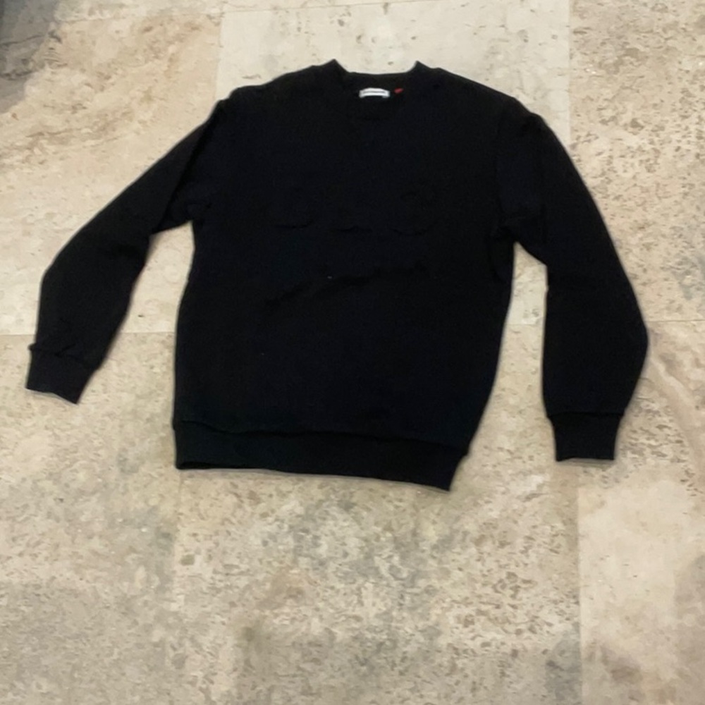 D&G Black Crewneck Sweater Timeless Knit Design